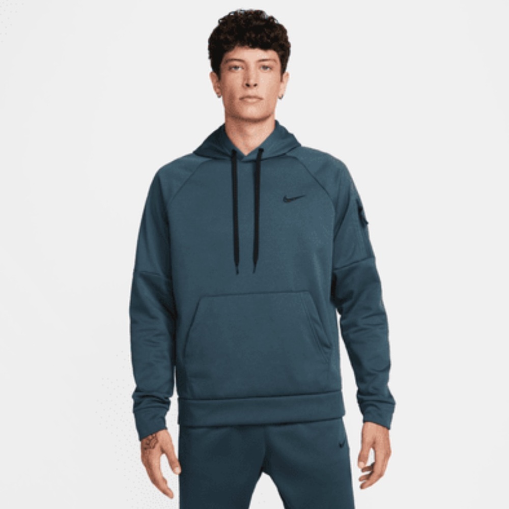 Mens Nike Hunter Green Hoodie Drifit Sweatshirt size Large